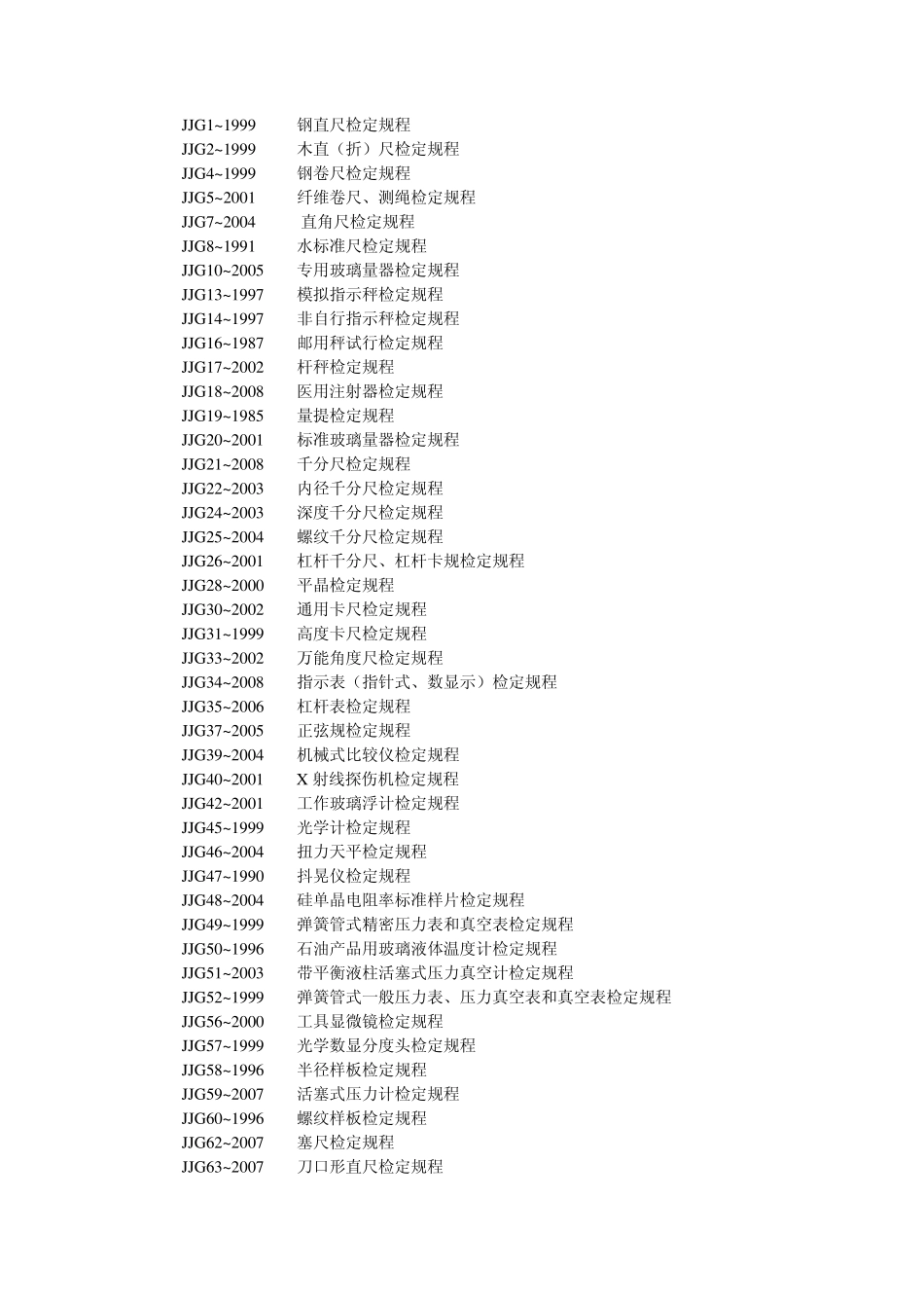 各种仪器检定规程_第1页