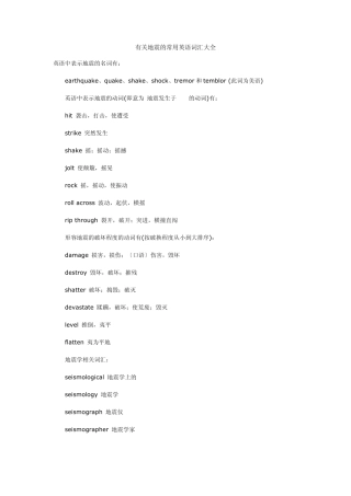 各种分类的英语词汇大全