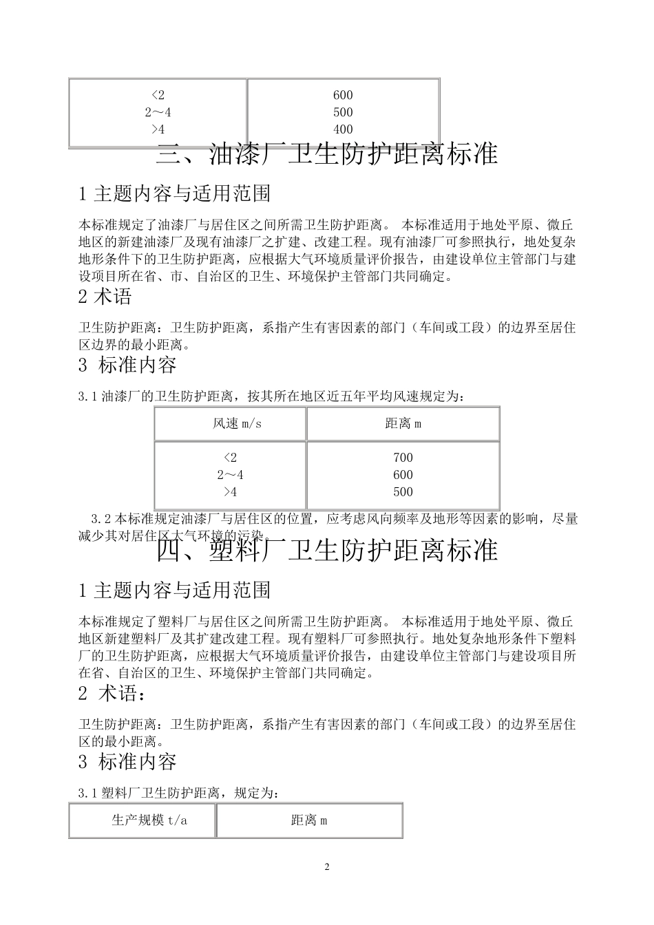 各种厂卫生安全防护距离_第2页