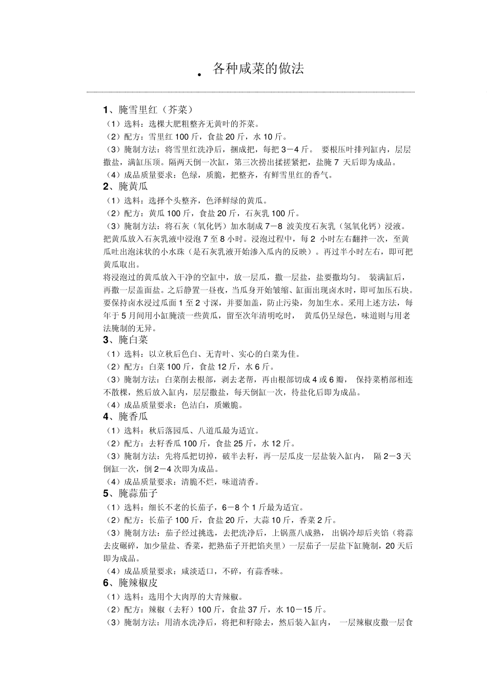 各种咸菜的做法56种_第1页