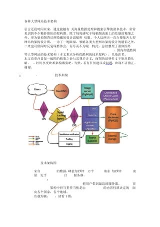 各种大型网站技术架构