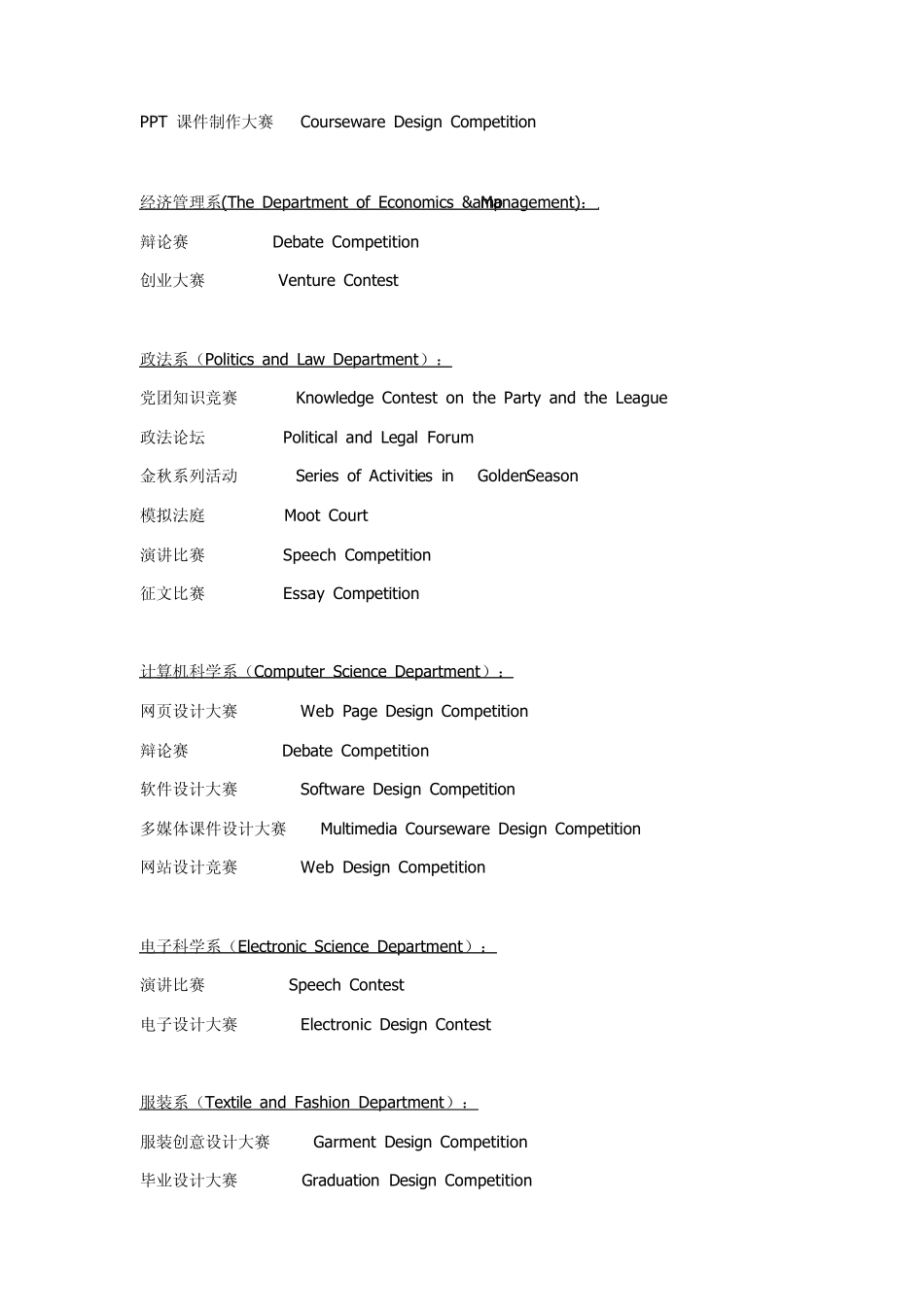 各种奖学金的英语翻译_第3页