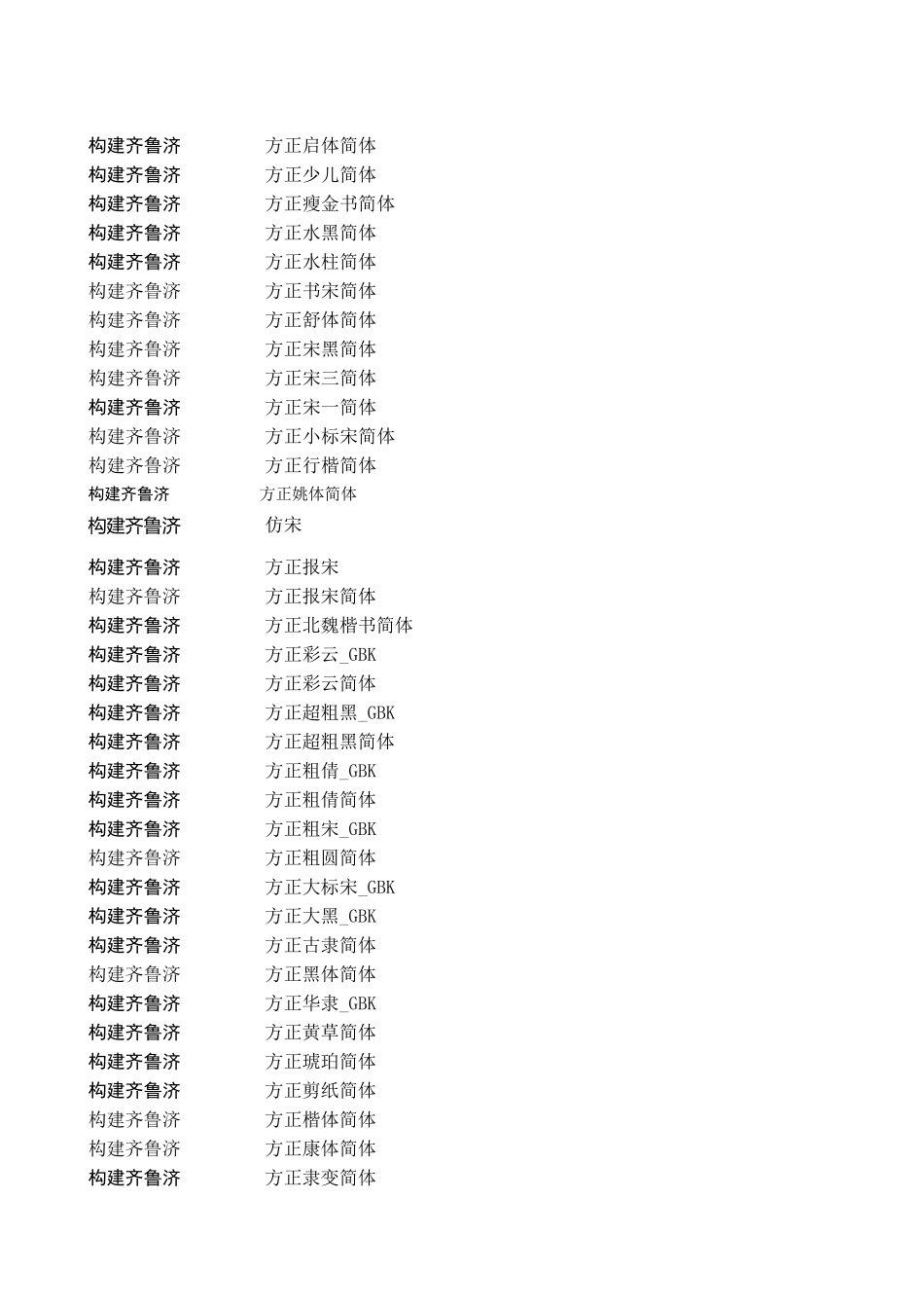 各种字体字号对照表_第2页