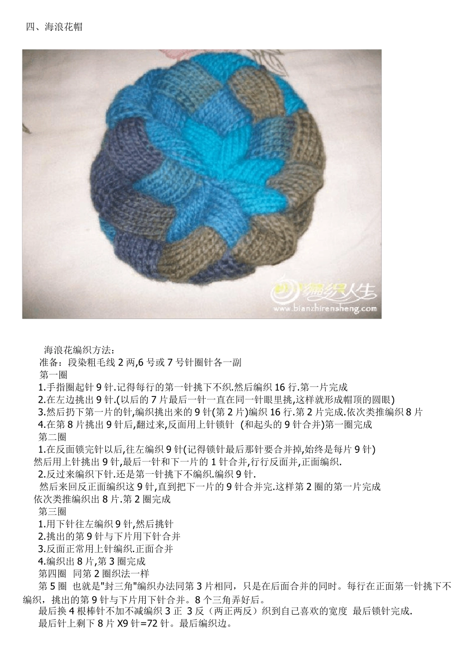 各种帽子的织法_第1页