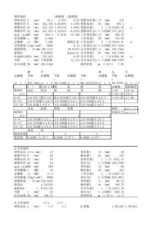 各种弹簧计算