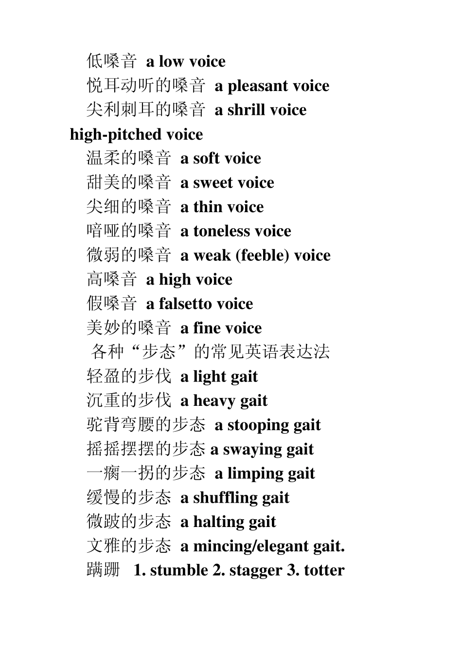 各种描述人外貌的英语表达方法_第2页