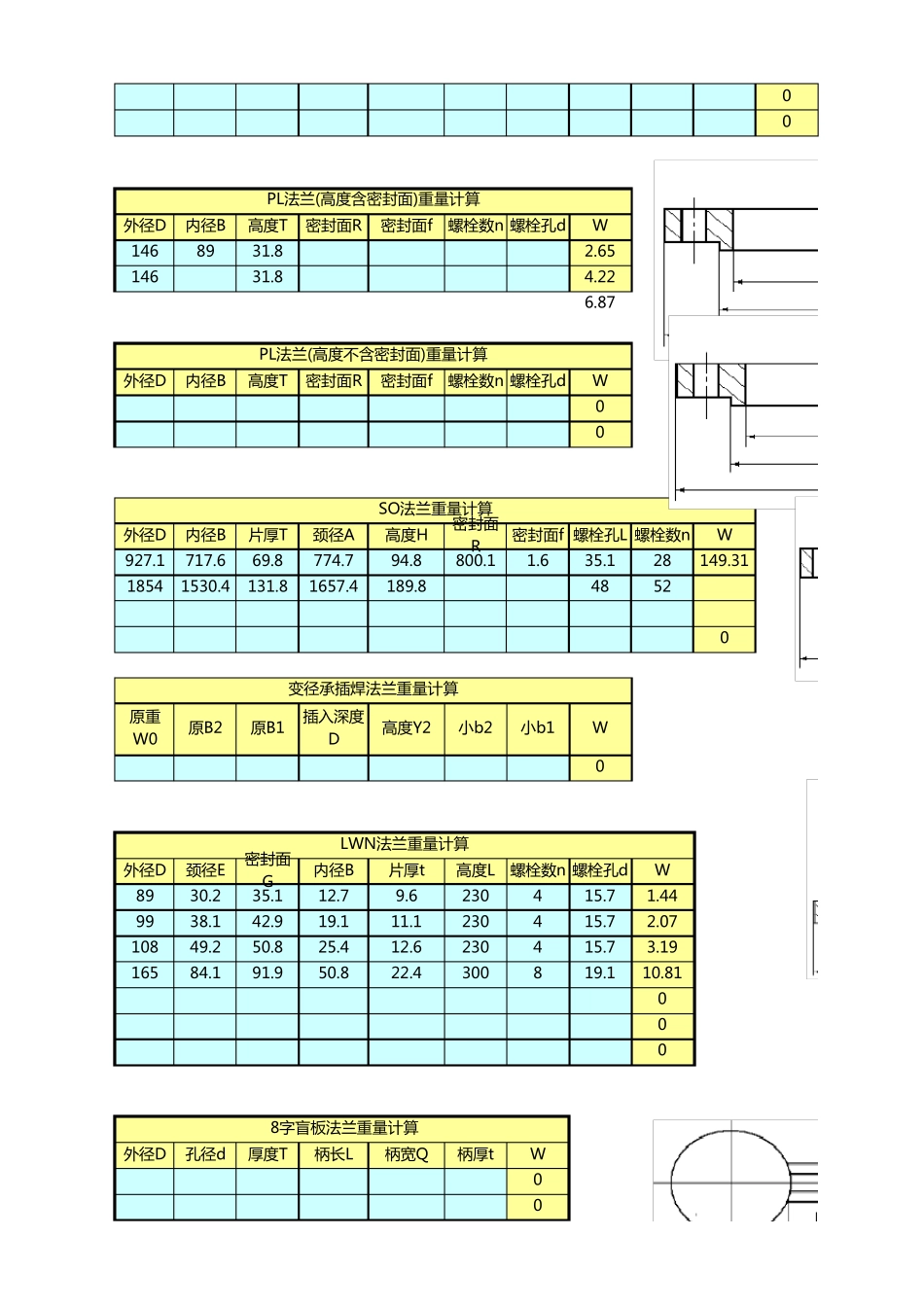 各种法兰理算重量计算方法(含示意图)_第2页