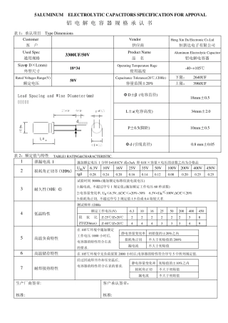 各种电解电容规格大全(直插)1