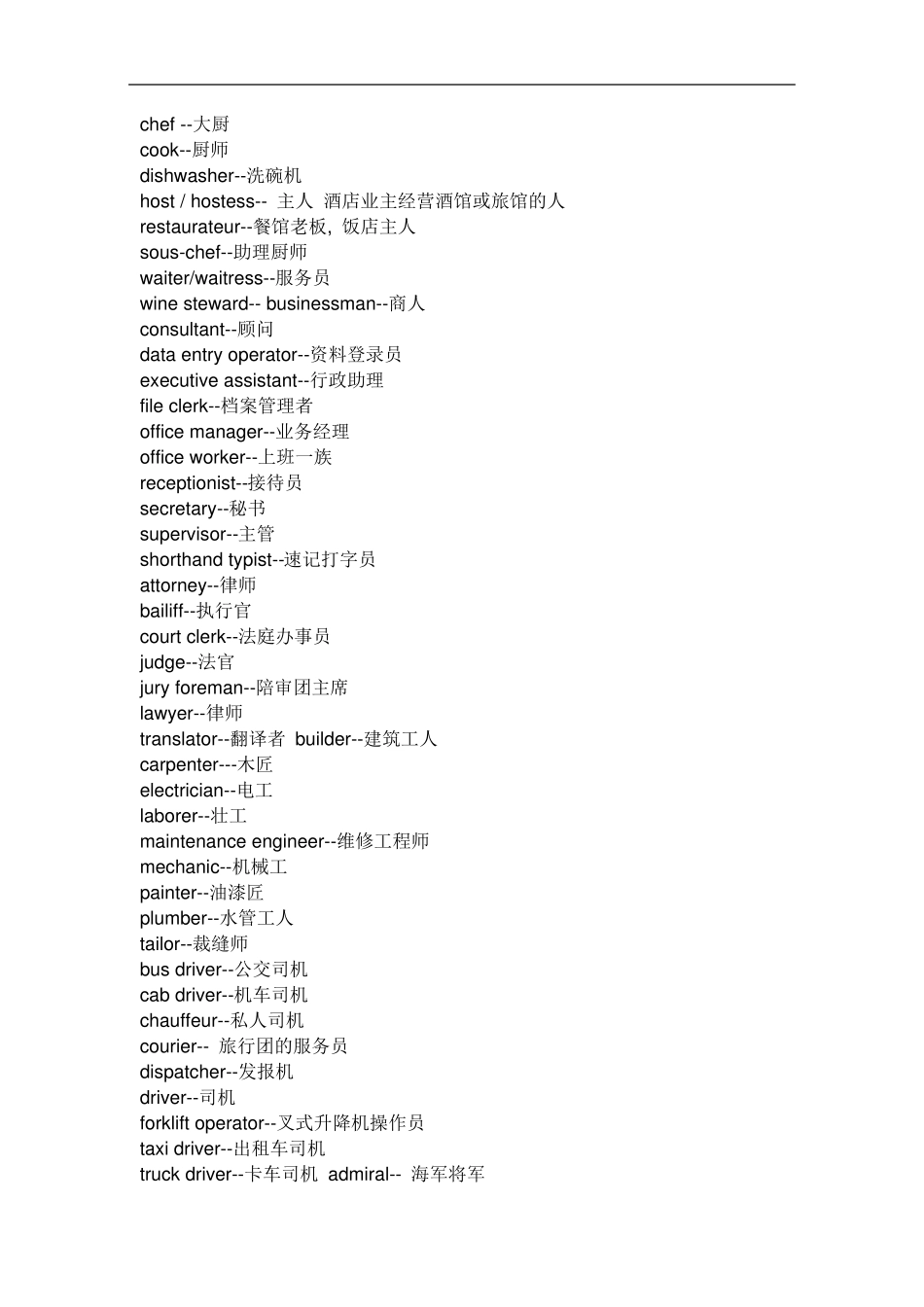 各种职业名称_第2页