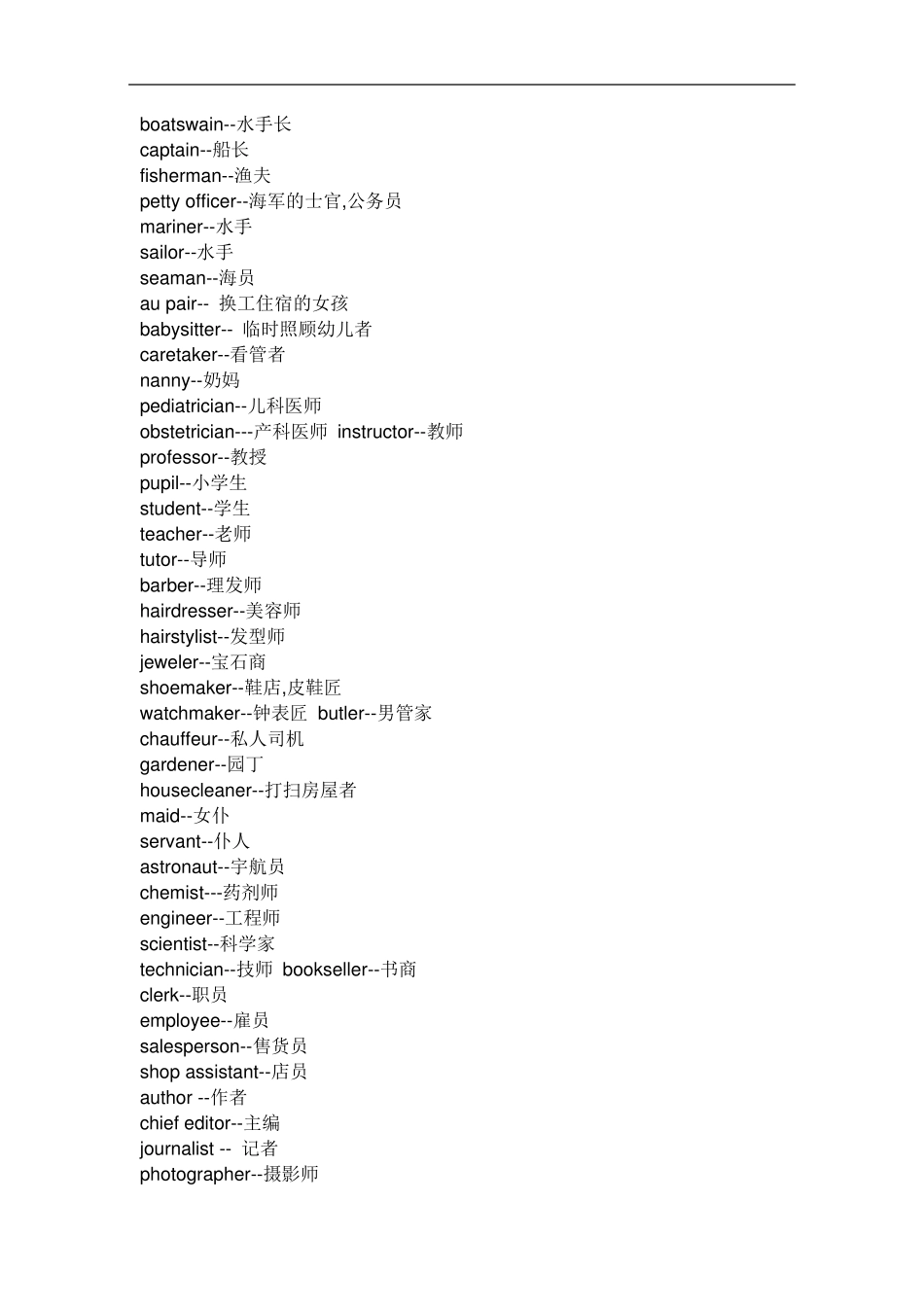 各种职业名称_第3页
