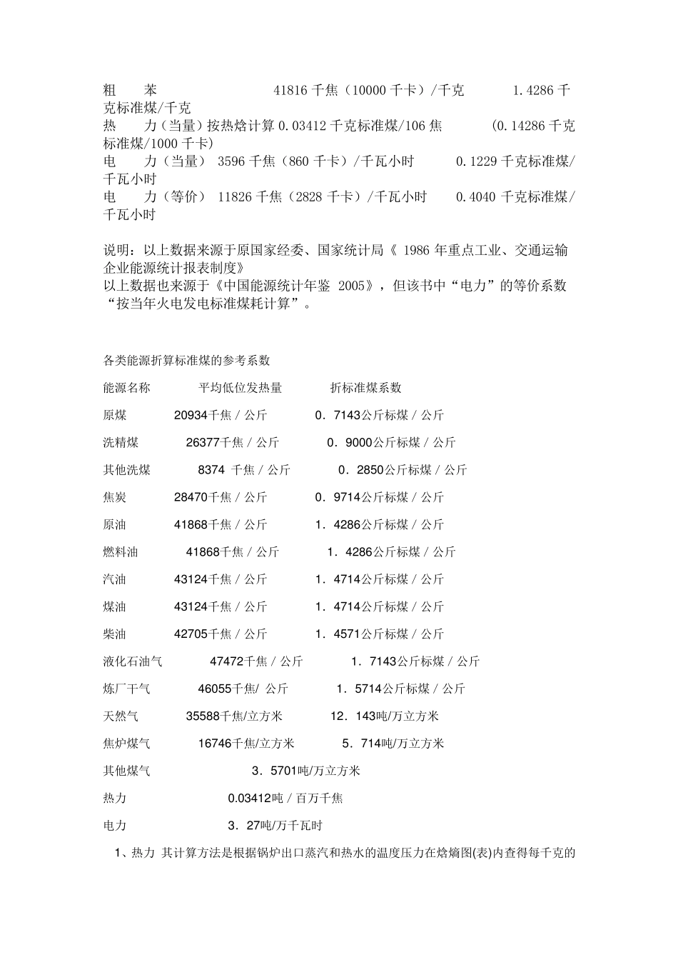 各种能源与标准煤的折标系数汇总_第3页