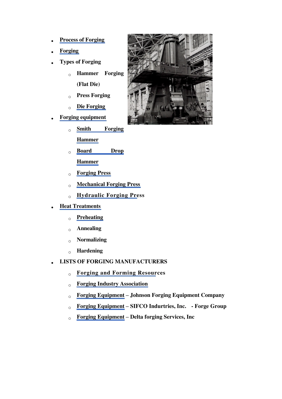 各种锻造成型设备英文解释_第1页