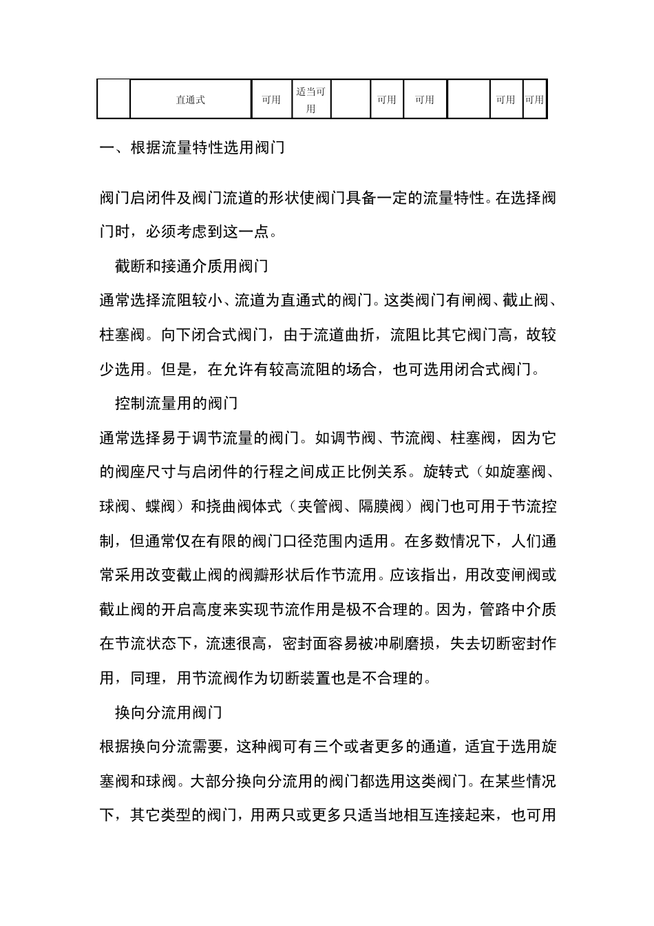 各种阀门的特点与适用范围_第3页