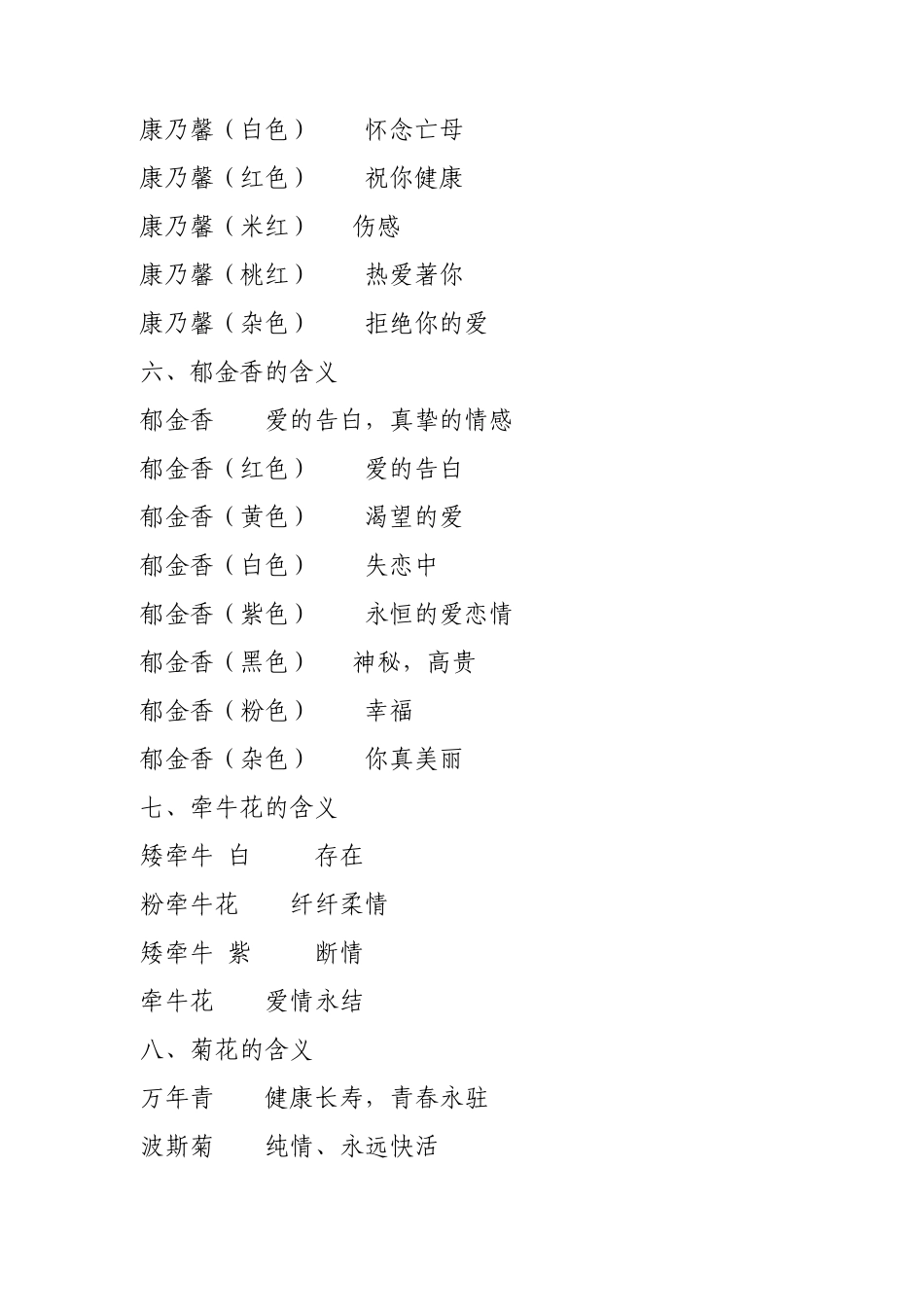 各种鲜花所代表的含义_第3页