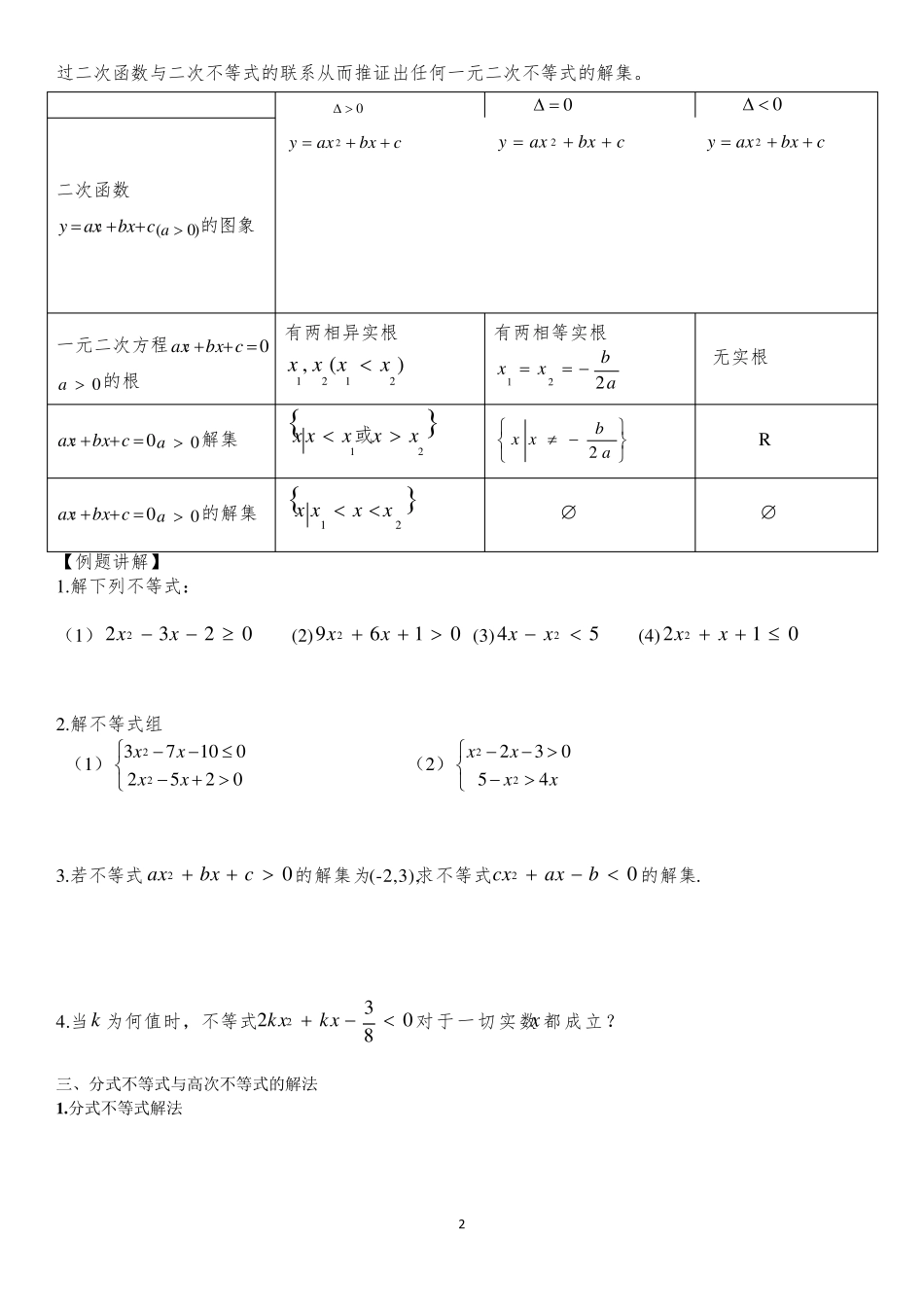 各类不等式的解法_第2页