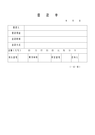 各类单据样式
