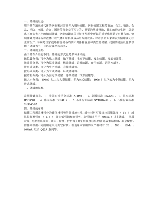 各类型储罐资料介绍
