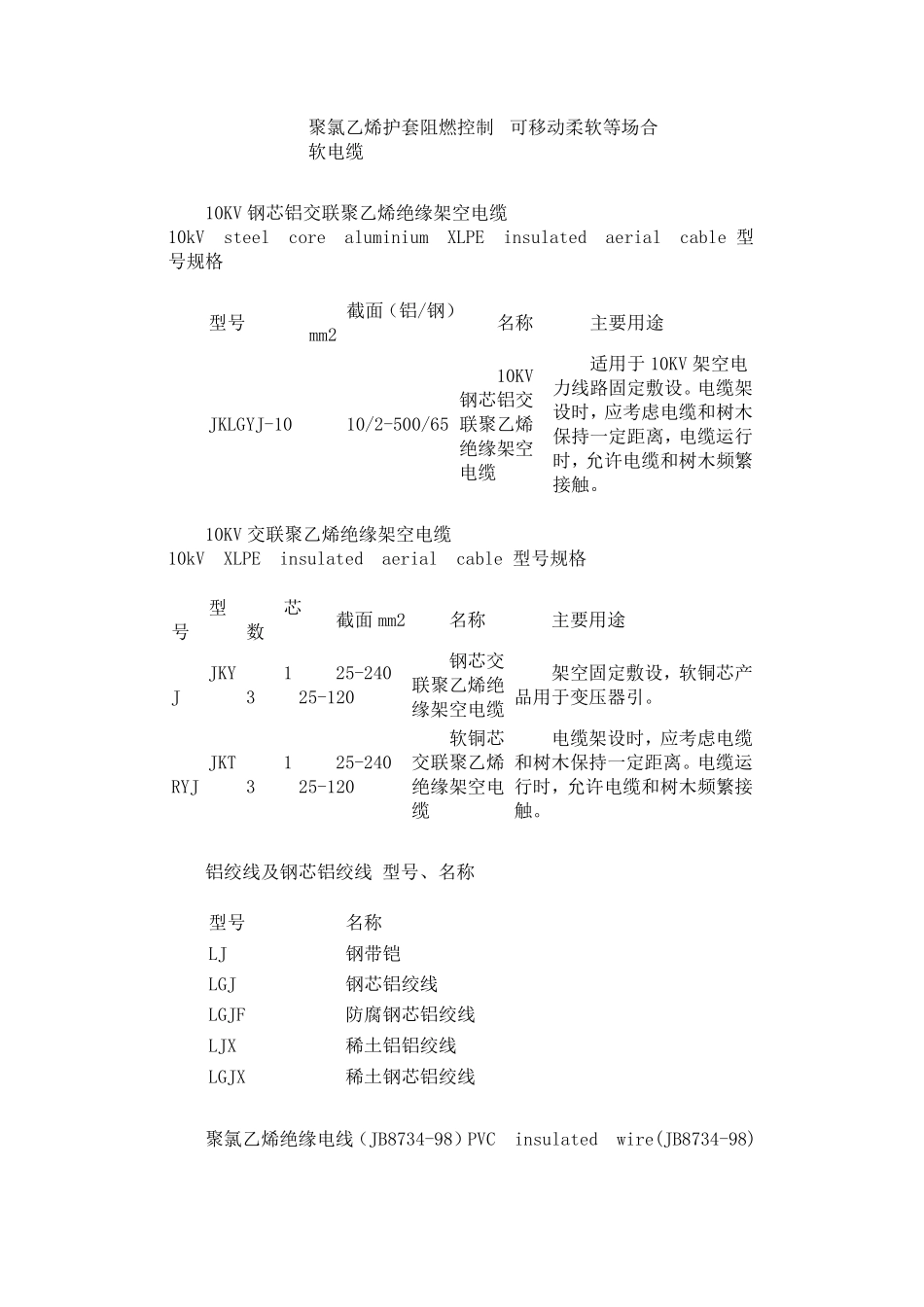 各类导线型号说明_第3页