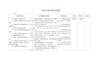 项目办岗位职责规范