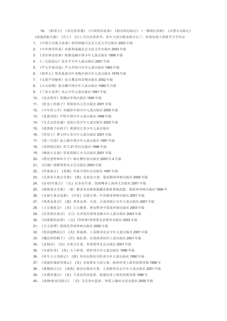 初中生必读课外书目_第3页