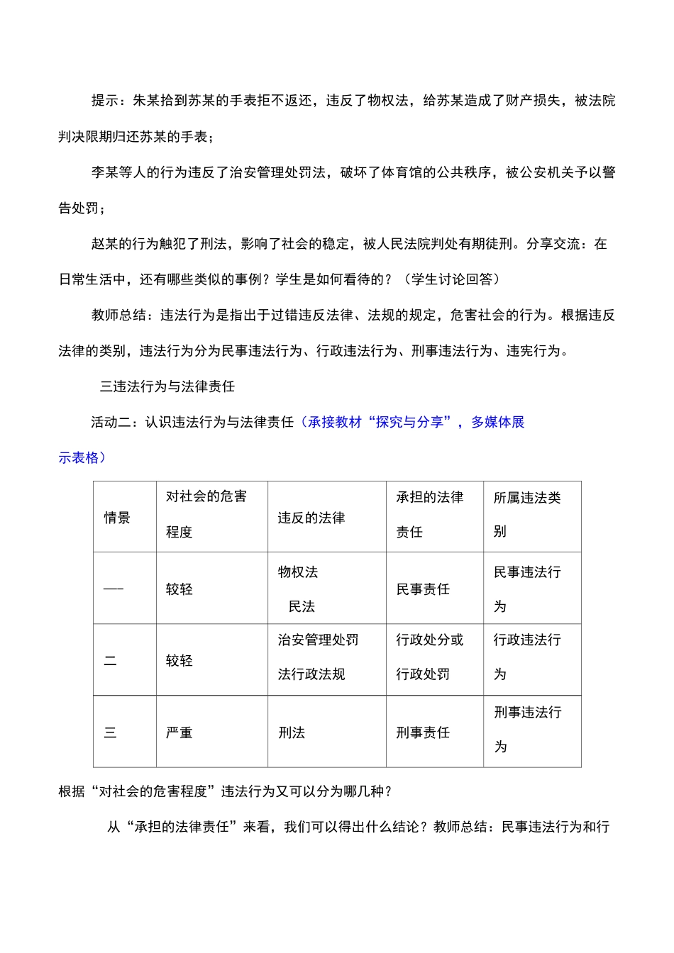 人教版道德与法治八上《法不可违》精品教案设计_第3页