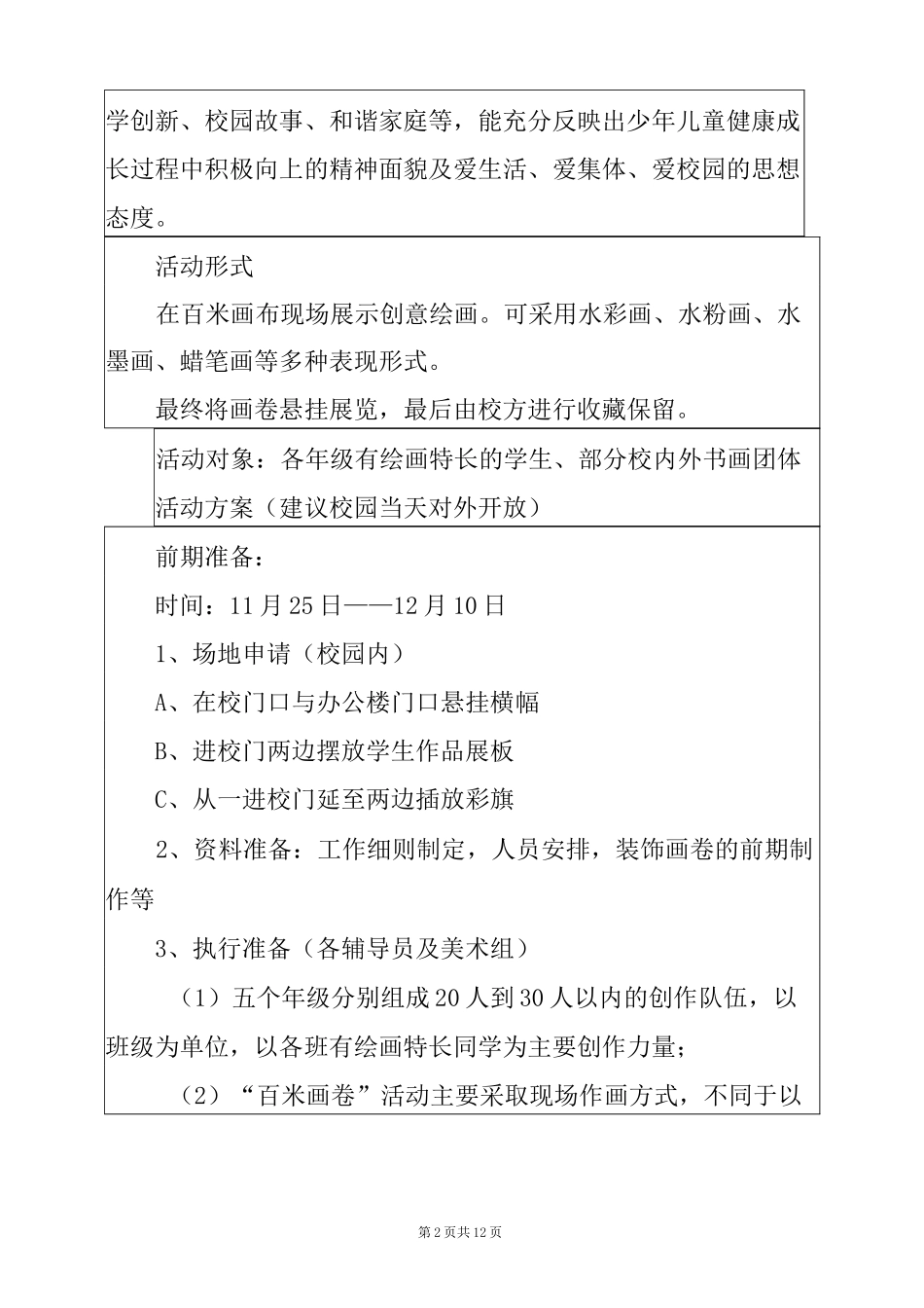 幼儿百米画卷活动方案(精选5篇)_百米长卷绘画活动方案_第2页