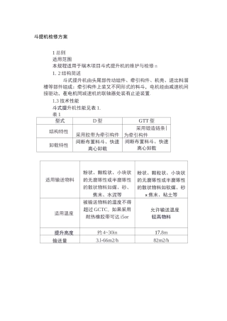 斗提机检修方案