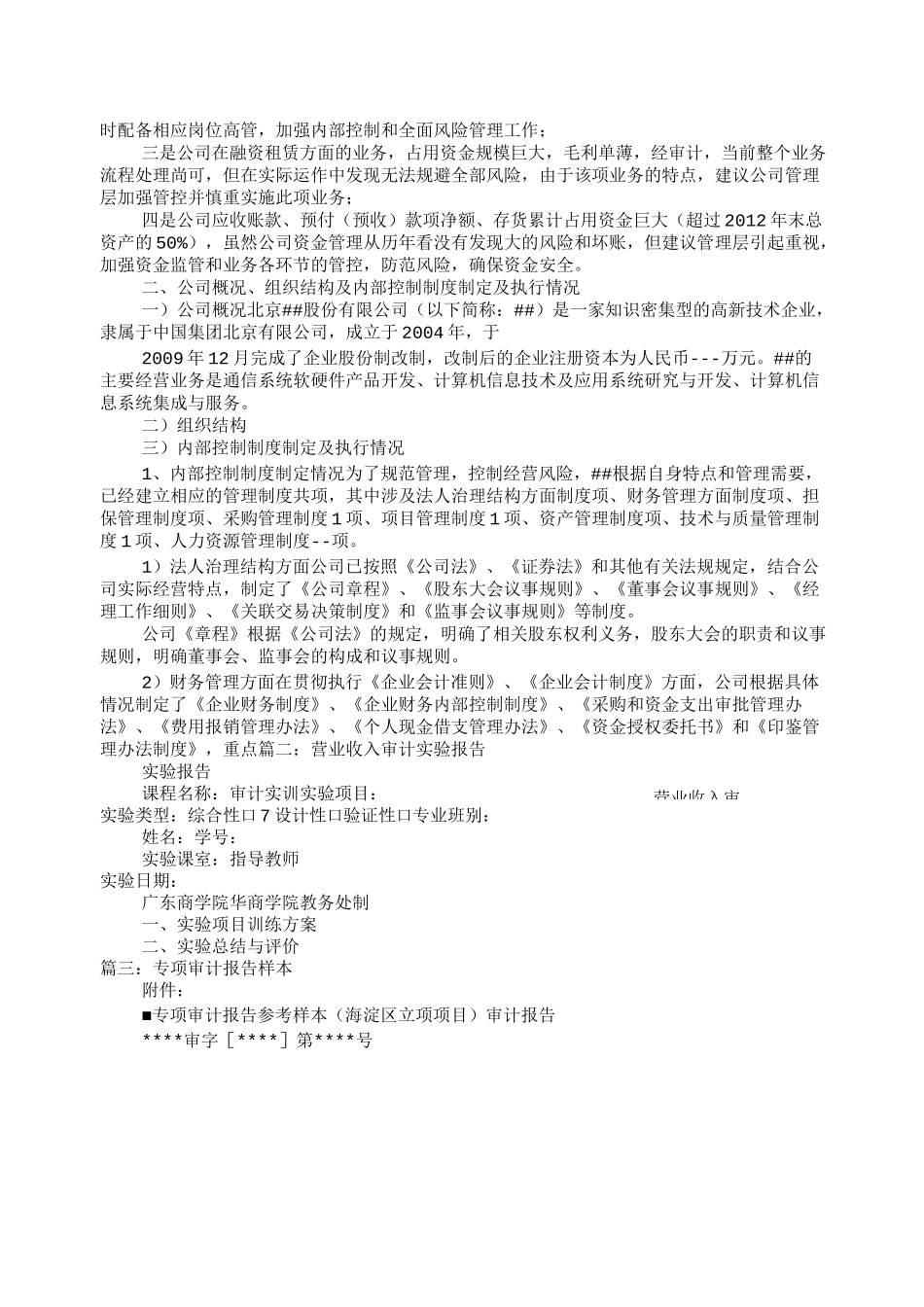 销售收入审计报告_第3页