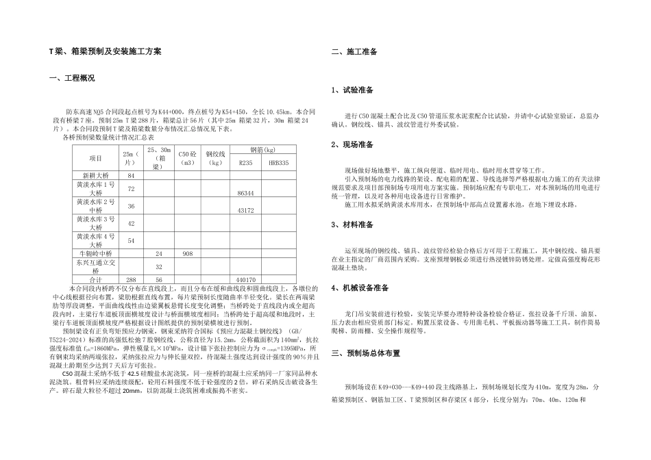 mT梁m和m箱梁预制及架设施工方案_第3页