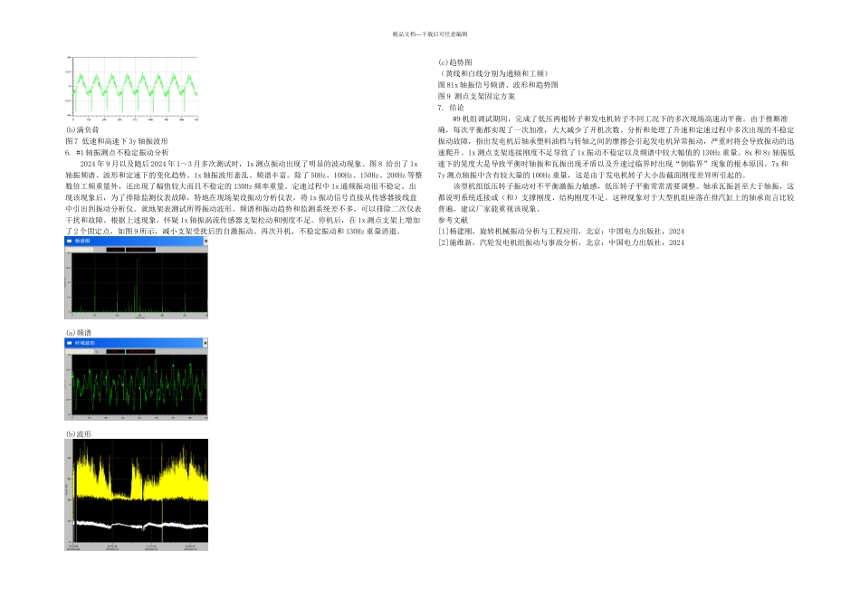 MW汽轮发电机组调试阶段多重振动问题分析_第3页