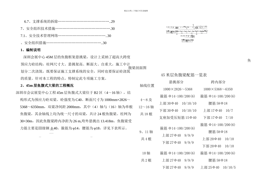 m层鱼腹式大梁的高支模专项施工方案_第2页
