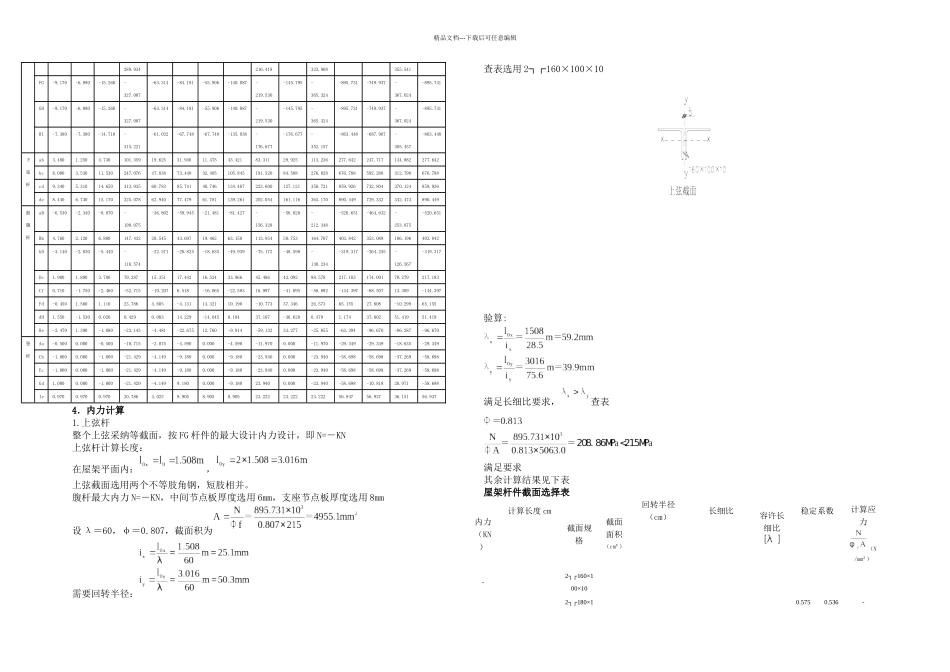 m梯形钢屋架课程设计计算书_第3页