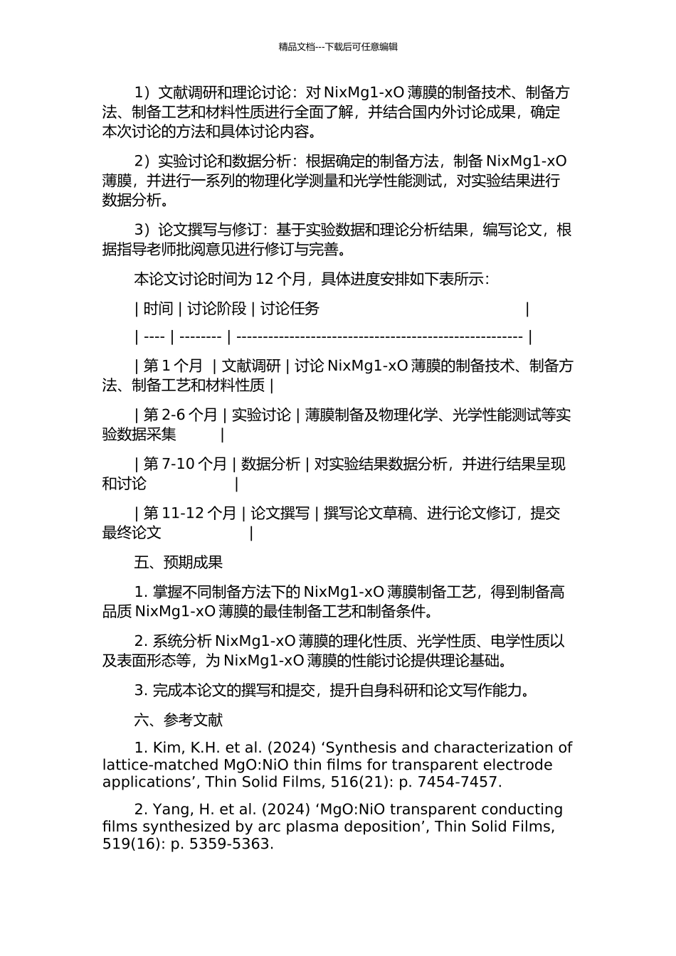 NixMg1-xO薄膜的制备技术研究的开题报告_第2页