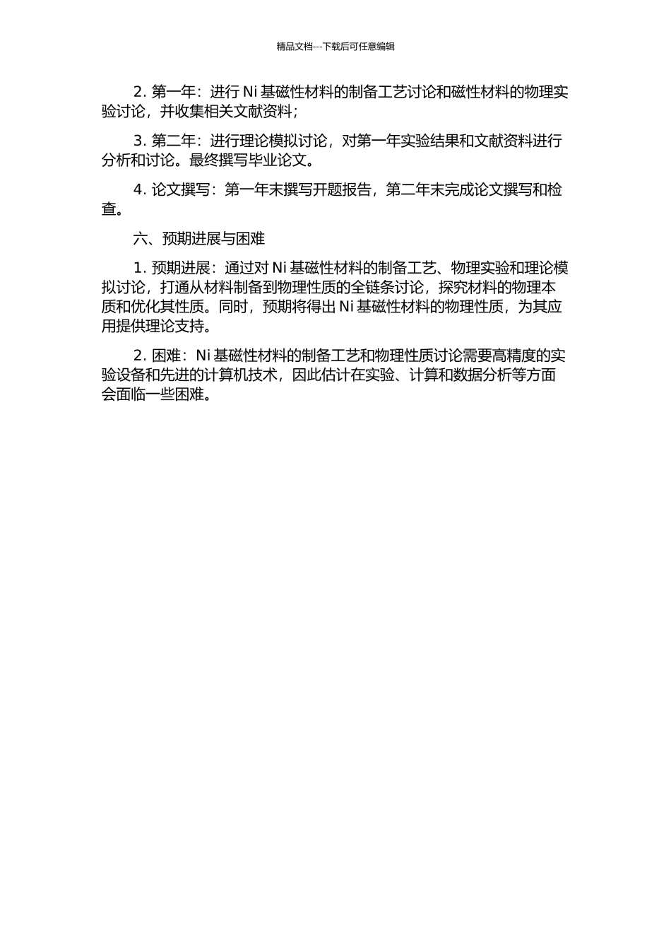 Ni基磁性材料的制备及理论模拟的开题报告_第2页