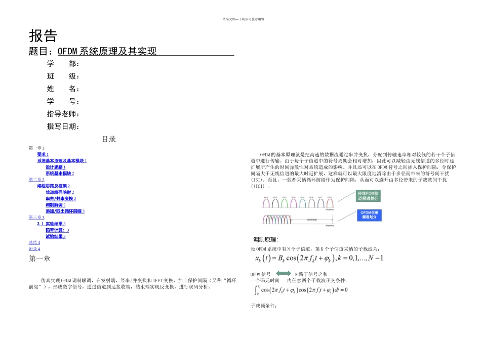 OFDM系统原理及其实现_第1页