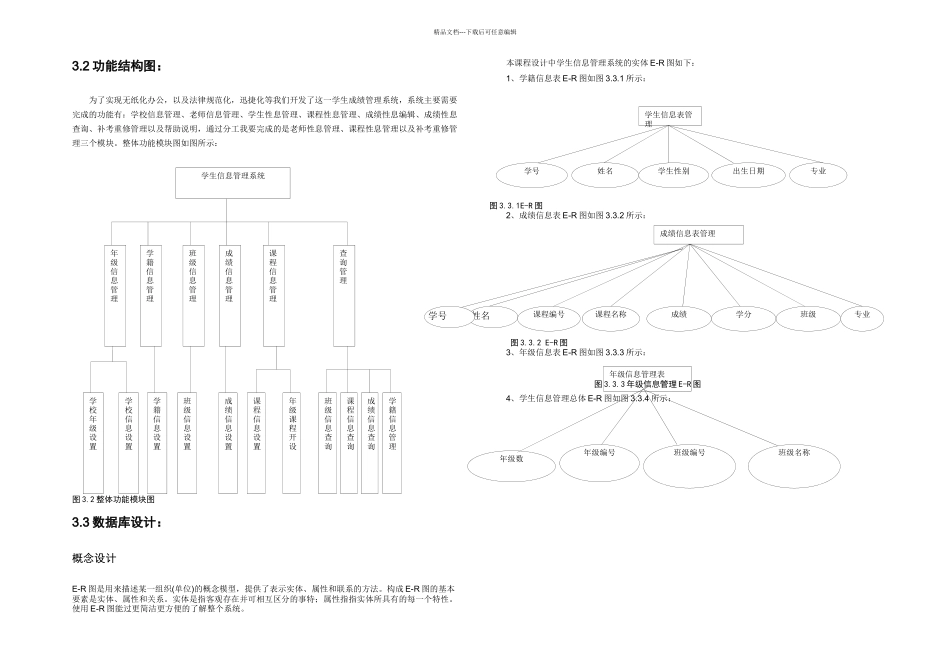 Oracle课程设计——学生信息系统_第3页