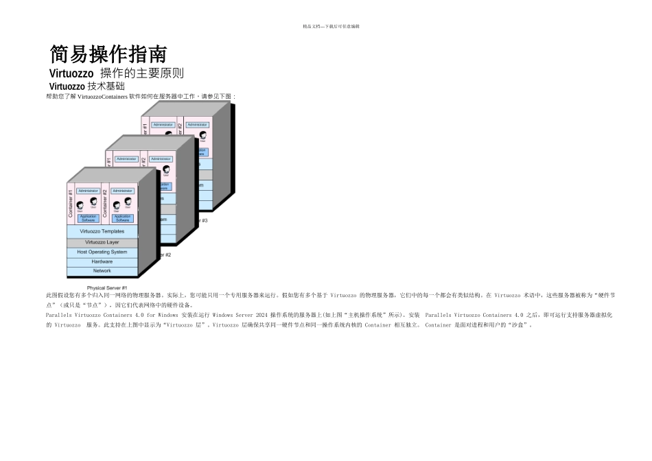 ParallelsVZ简易操作手册_第1页