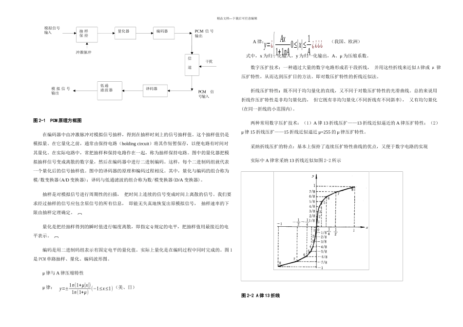 PCM编码器与PCM解码器的MATLAB实现及性能分析_第2页
