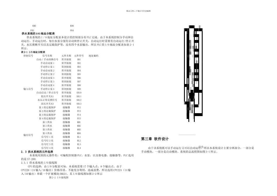 PLC供水系统课程设计_第2页
