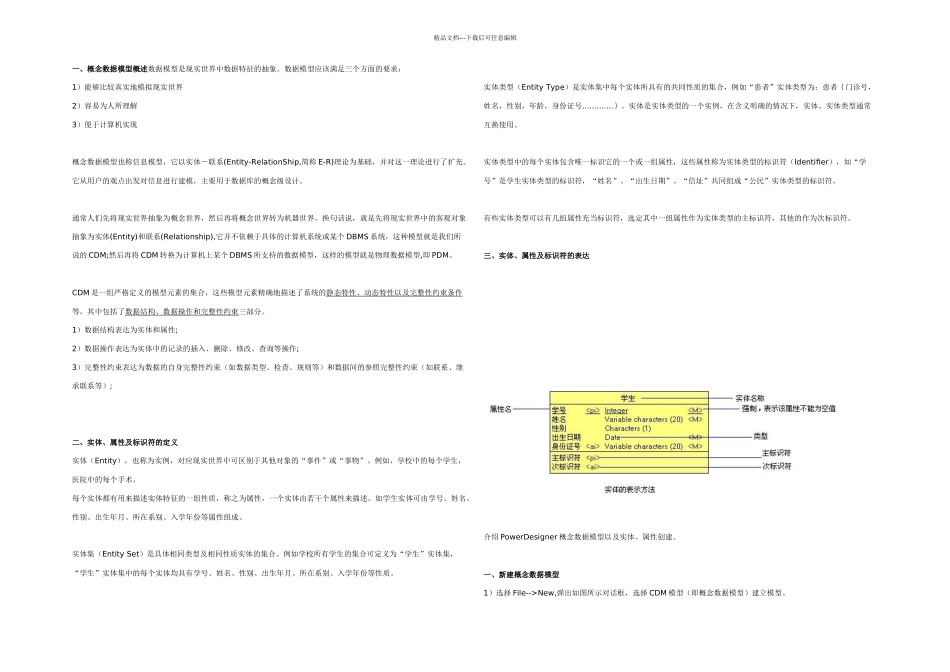 PowerDesigner画ER图详细教程最完整_第1页