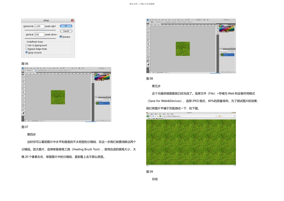 PS教程PS创建不规则无缝拼接绿茵草地_第3页