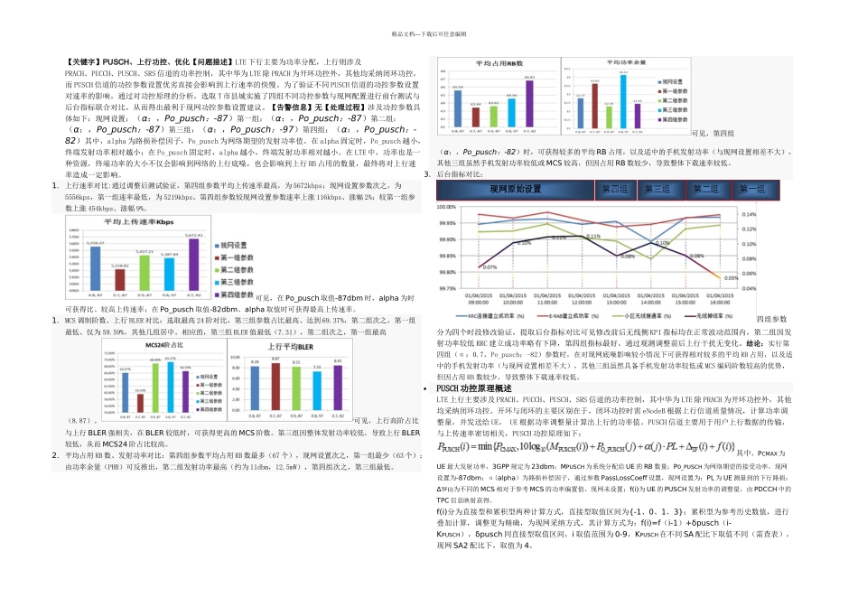 PUSCH信道的功控参数设置不合理影响速率降低_第1页