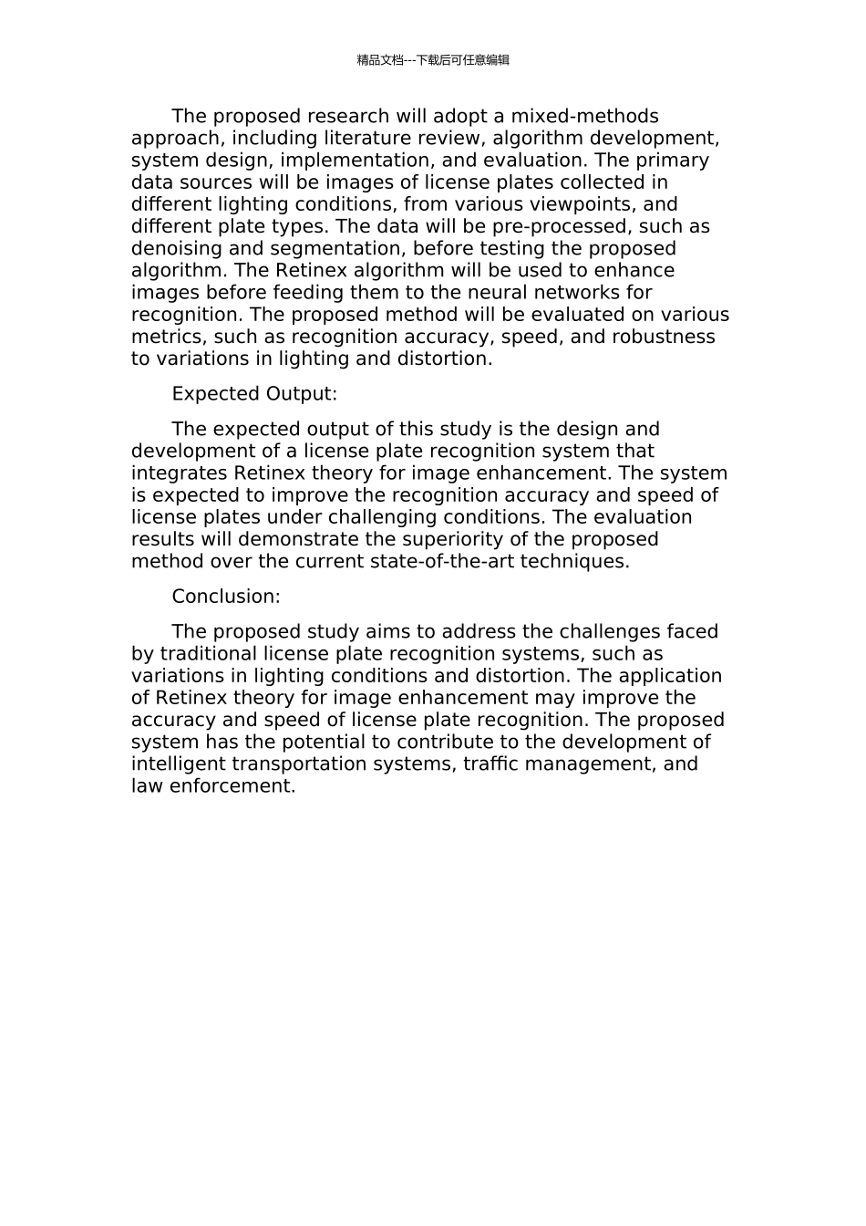 Retinex理论在汽车牌照识别系统中的研究及应用的开题报告_第2页