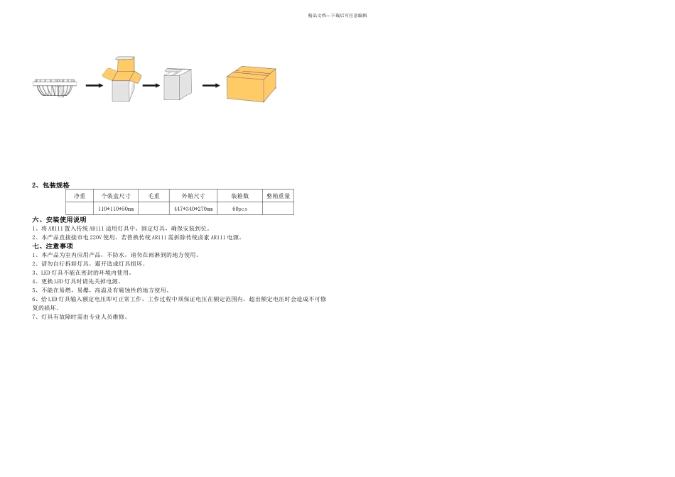 SAR压铸WAR规格书悦丰LED照明_第3页