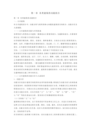 各类建筑的功能组合