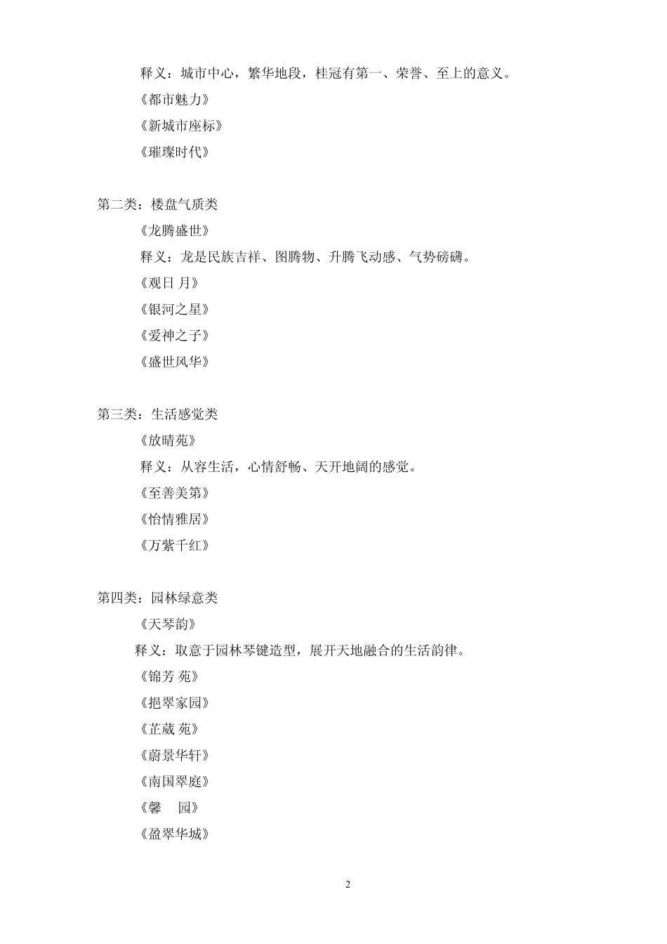 各类楼盘名称总汇_第2页