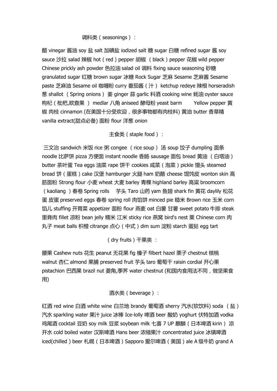 各类物品英语单词_第2页