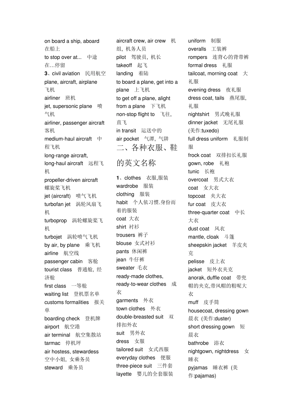 各类英语单词集锦_第2页