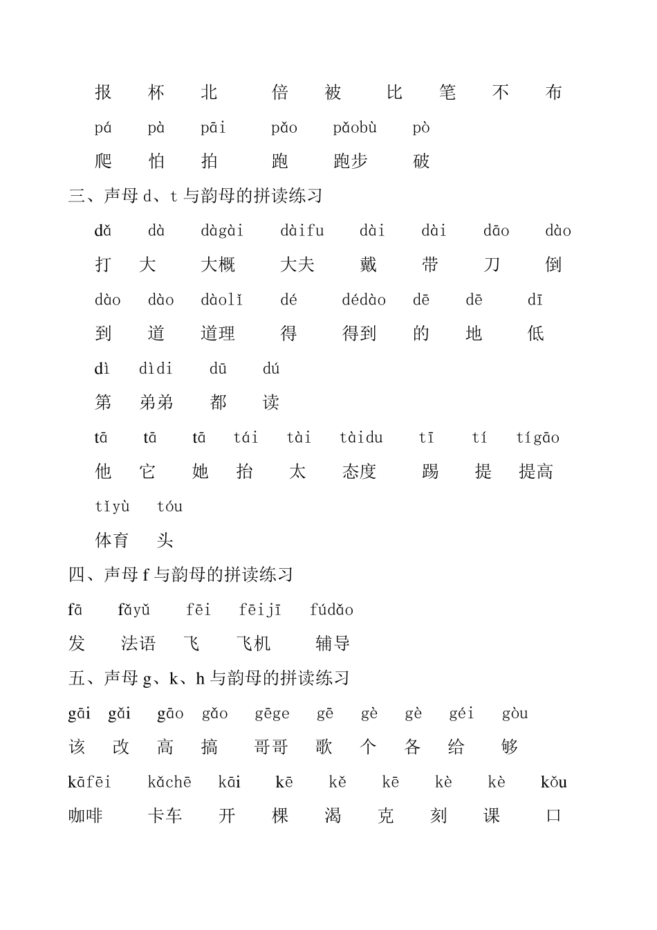 各课声母与韵母拼合表总汇_第2页