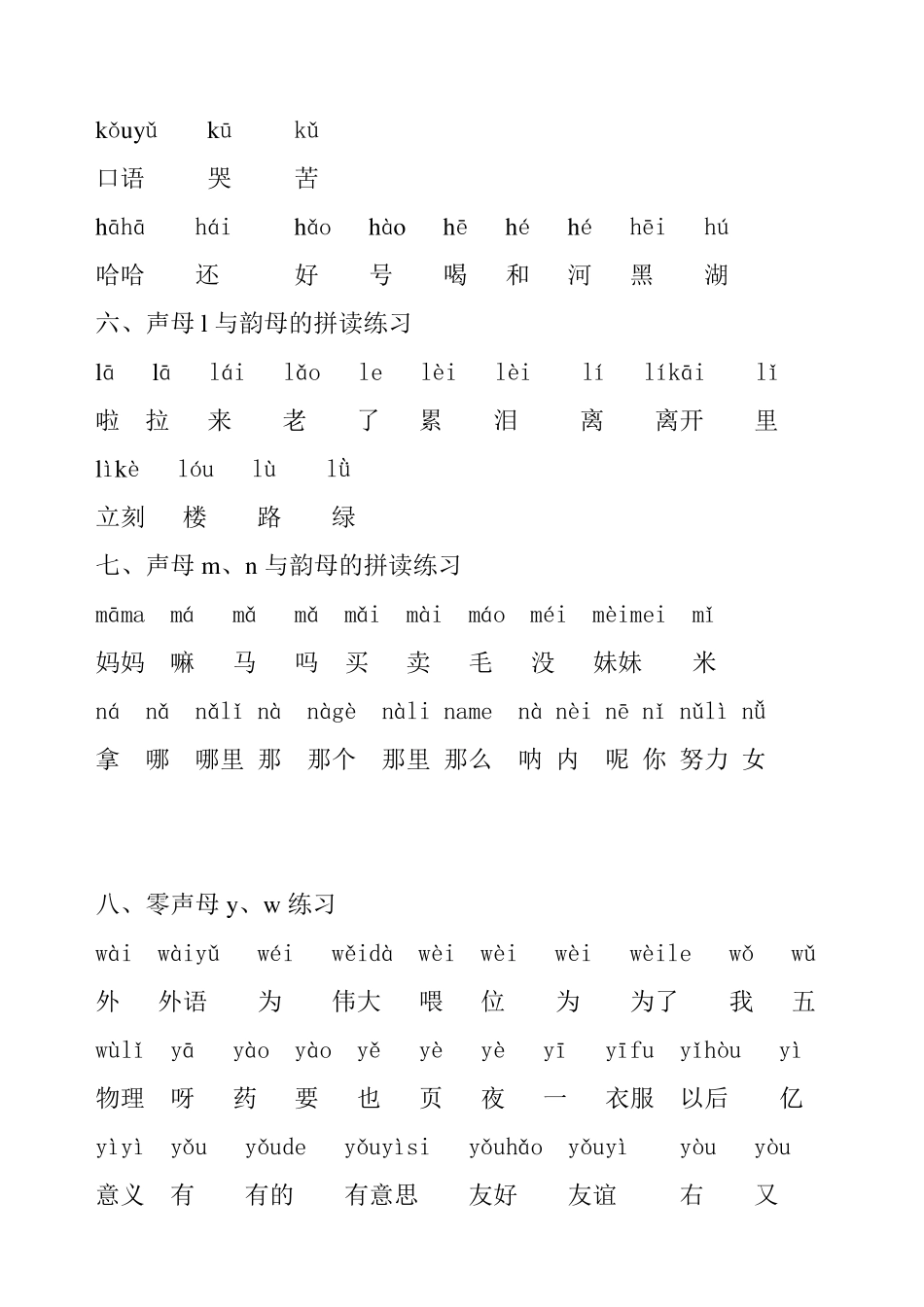 各课声母与韵母拼合表总汇_第3页